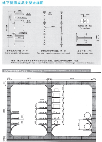 地下管廊成品支架大樣圖